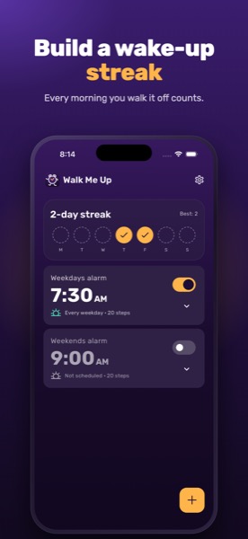 Wake-up streak tracker